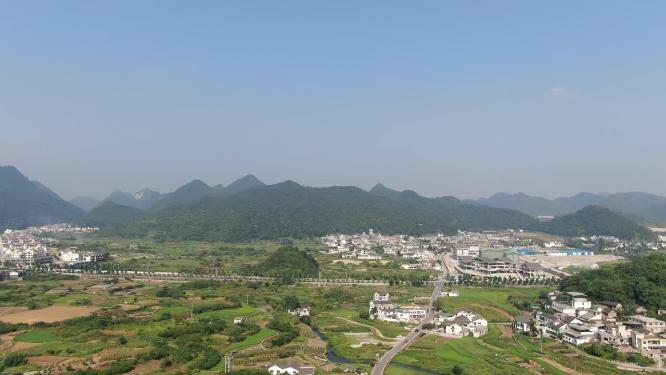 航拍贵州乡村田园