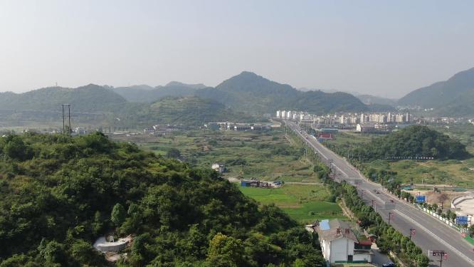 航拍贵州乡村田园