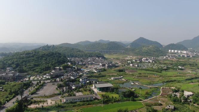 航拍贵州乡村田园