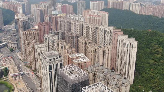 贵州贵阳花果园密集高楼建筑航拍