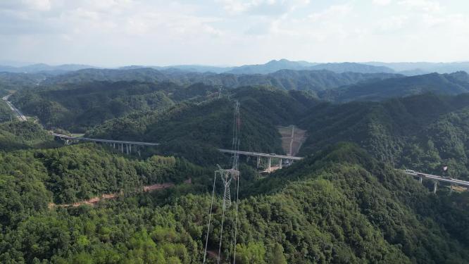 大山山川国家电网航拍