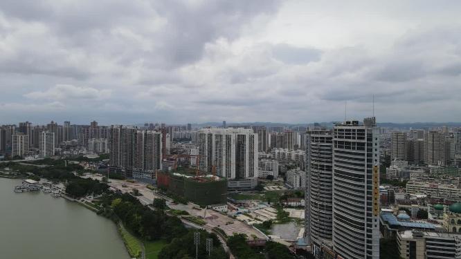 航拍广西南宁畅游阁历史文化古建筑