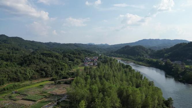 航拍祖国大好河山青山绿水植物