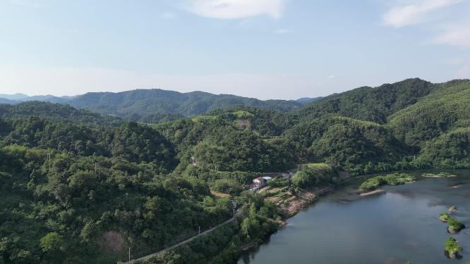 航拍祖国大好河山青山绿水植物