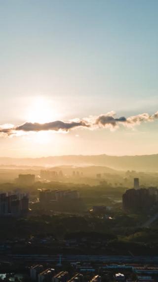 夕阳晚霞延时摄影