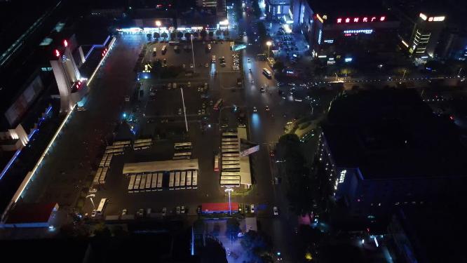湖南岳阳火车站交通航拍