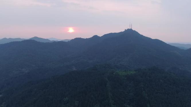 航拍夕阳晚霞