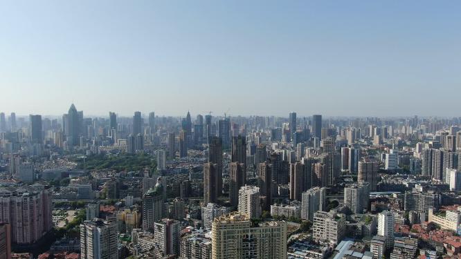 湖北武汉城市高楼建筑航拍
