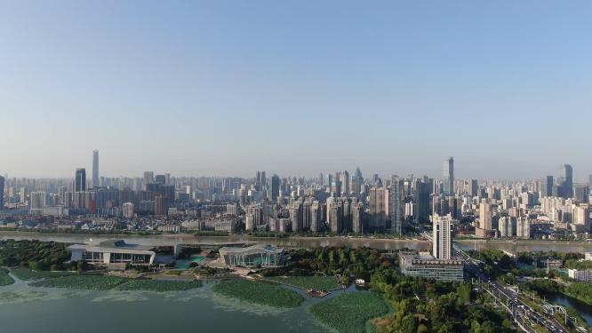 湖北武汉城市高楼建筑航拍