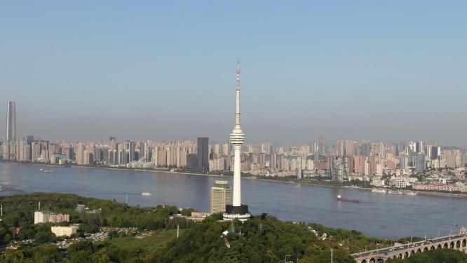 湖北武汉城市高楼建筑航拍