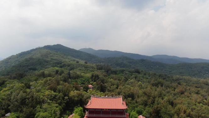 航拍福建泉州少林寺著名旅游景点