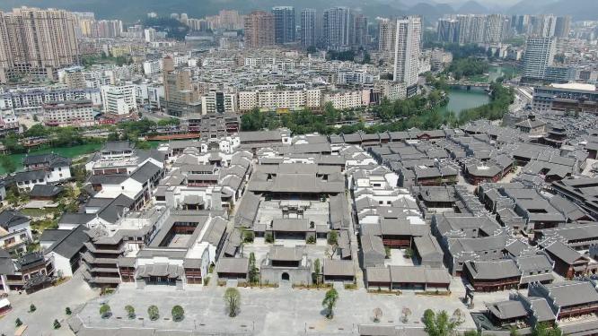 航拍贵州铜仁古城