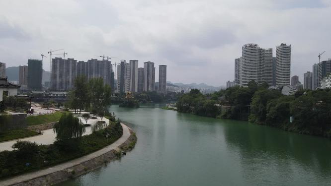 航拍贵州铜仁碧江