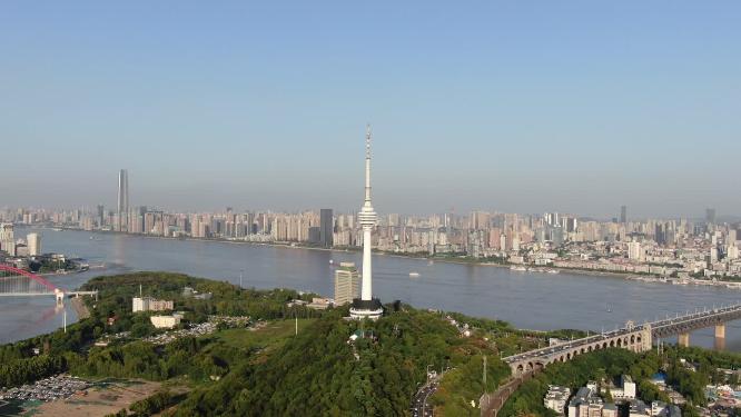 武汉龟山公园电视塔航拍