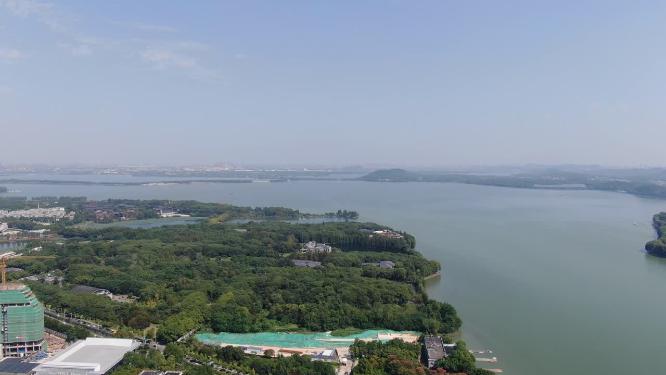 湖北咸宁赤壁陆水湖航拍