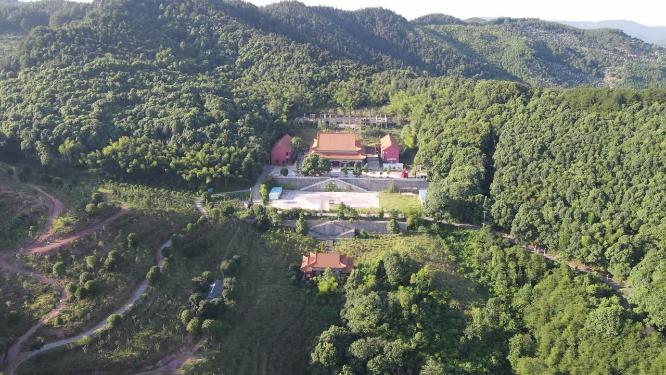 湖南怀化中坡山菩提寺航拍
