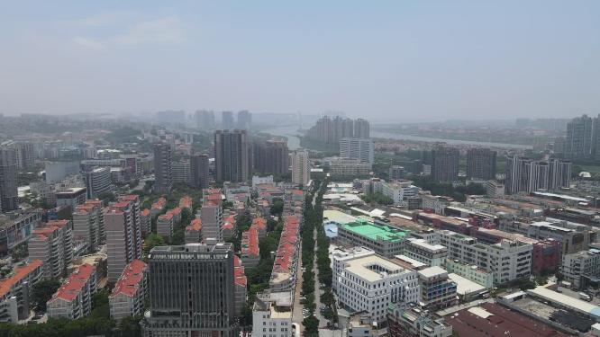 航拍泉州城市街区建筑