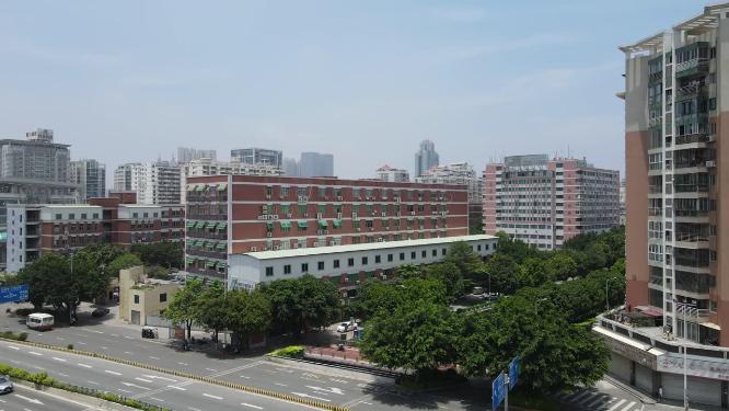 航拍泉州城市街区建筑