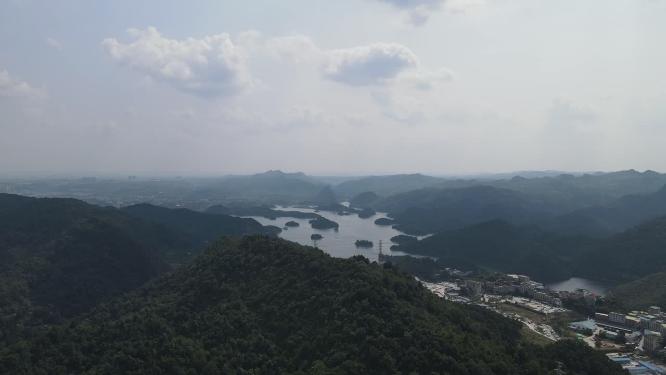 贵州贵阳阿哈湖航拍