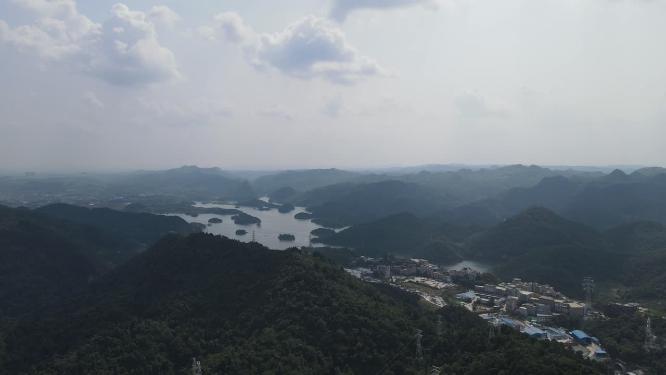 贵州贵阳阿哈湖航拍