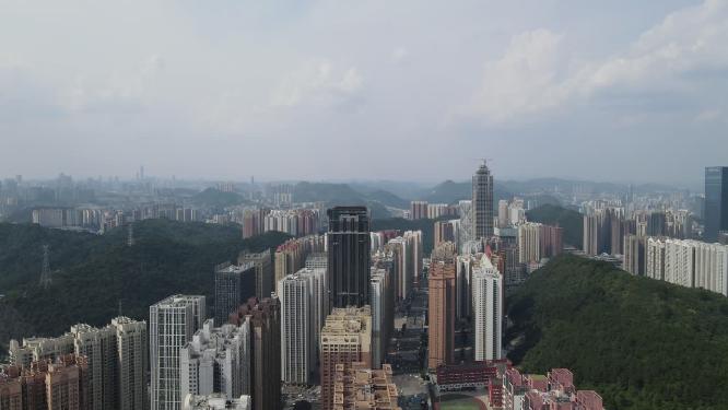 贵阳花果园密集高楼建筑航拍