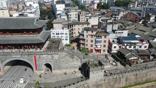 航拍福建汀州古城4A景区