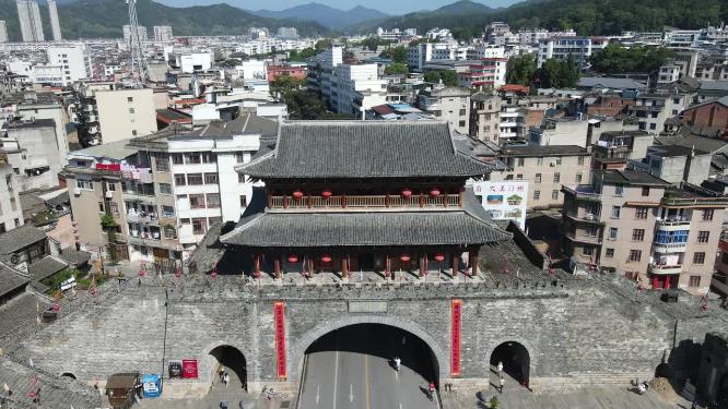 航拍福建汀州古城4A景区