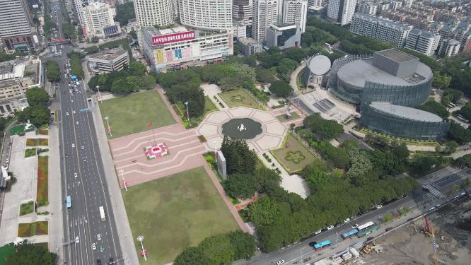 福州五一广场航拍