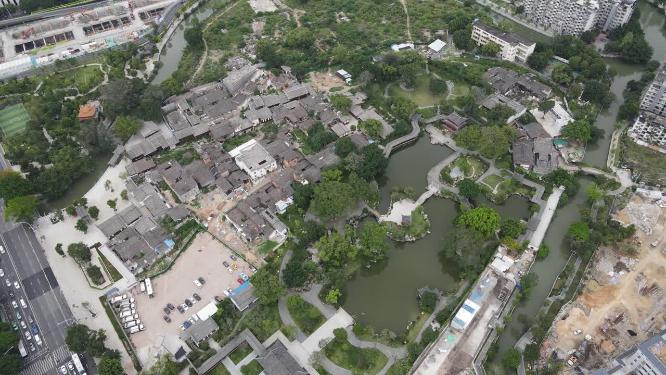 航拍贵州山区农村