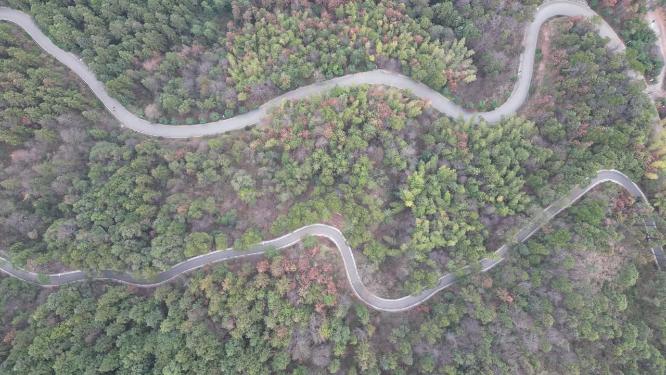 俯拍蜿蜒盘山公路4K航拍