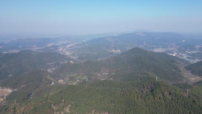 山川丘陵地貌4K航拍