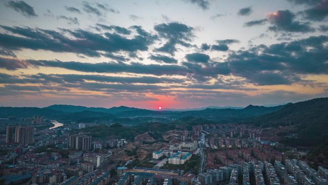 合集夕阳晚霞火烧云延时摄影
