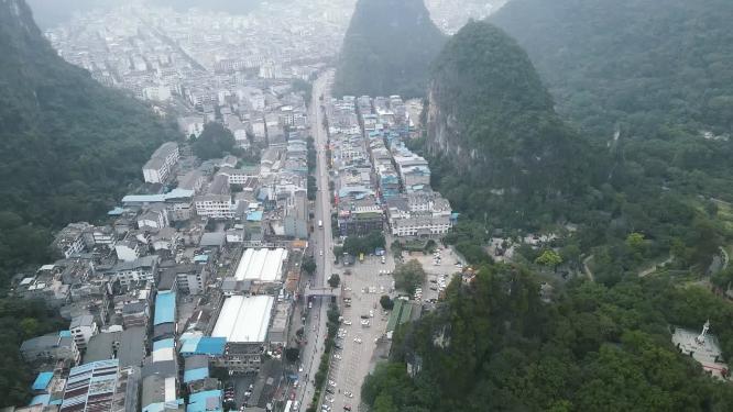 合集广西桂林阳朔县城4K航拍
