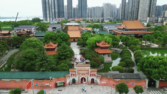 合集湖南长沙开福古寺4K航拍