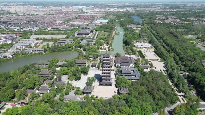 江苏扬州瘦西湖5A景区航拍