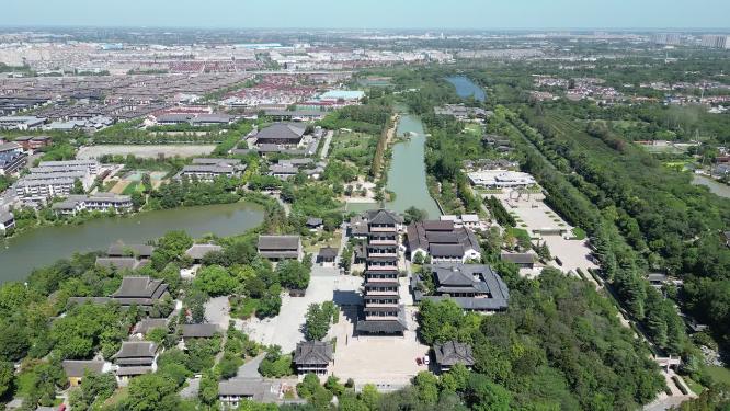 江苏扬州瘦西湖5A景区航拍