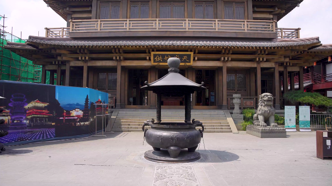 杭州拱墅区香积寺古建筑4K视频素材
