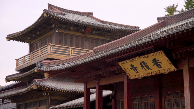杭州拱墅区香积寺古建筑4K视频素材