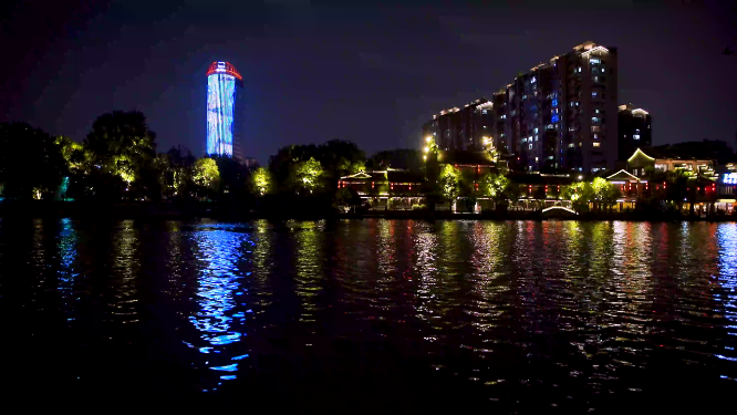 杭州桥西历史文化街区夜景4K视频素材
