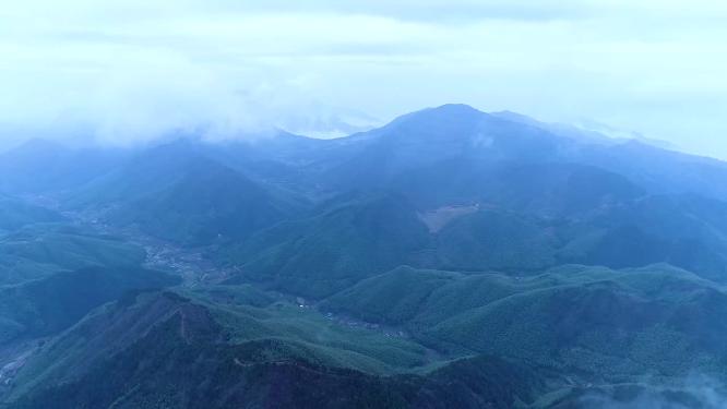 浙江天台山华顶山云海4K航拍视频素材