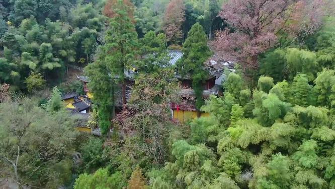 浙江天台山4K航拍视频素材