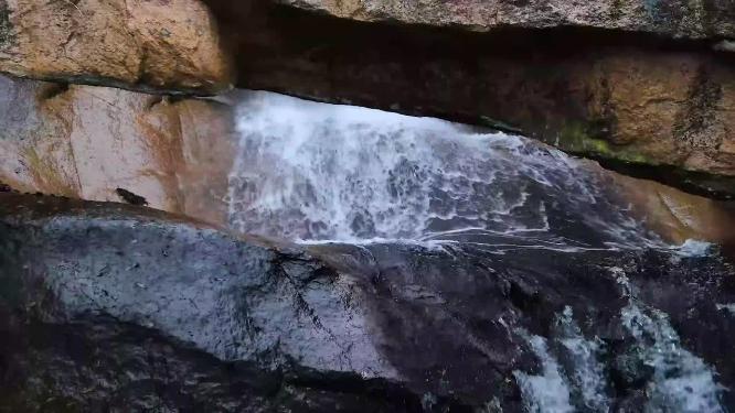 浙江天台山石梁飞瀑4K航拍视频素材