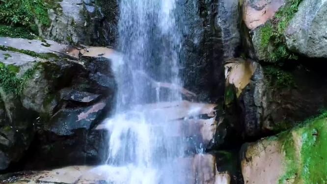 浙江天台山石梁飞瀑4K航拍视频素材