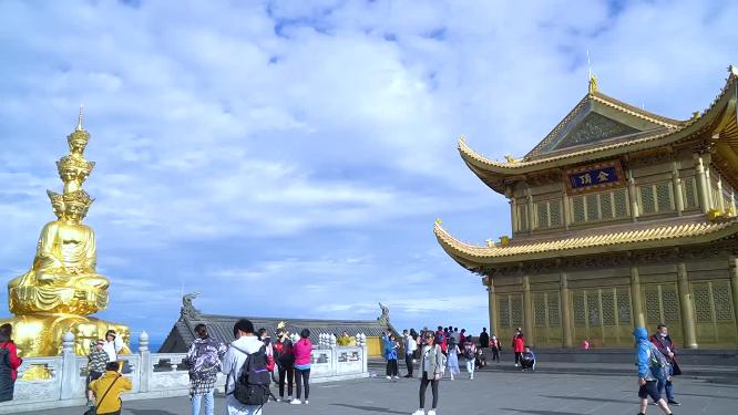 四川峨眉山金顶大佛视频素材
