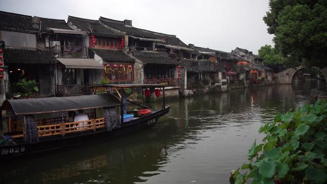 浙江嘉兴西塘古镇江南水乡风景