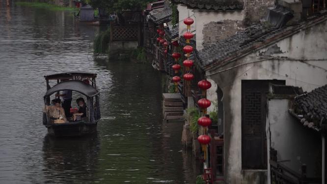 浙江嘉兴西塘古镇江南水乡风景