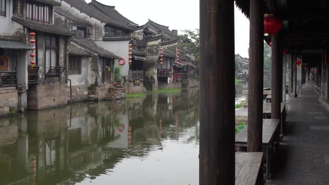 浙江嘉兴西塘古镇江南水乡风景