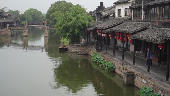 浙江嘉兴西塘古镇江南水乡风景