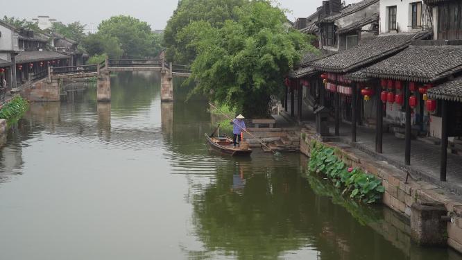 浙江嘉兴西塘古镇江南水乡风景