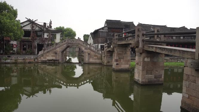 浙江嘉兴西塘古镇江南水乡风景